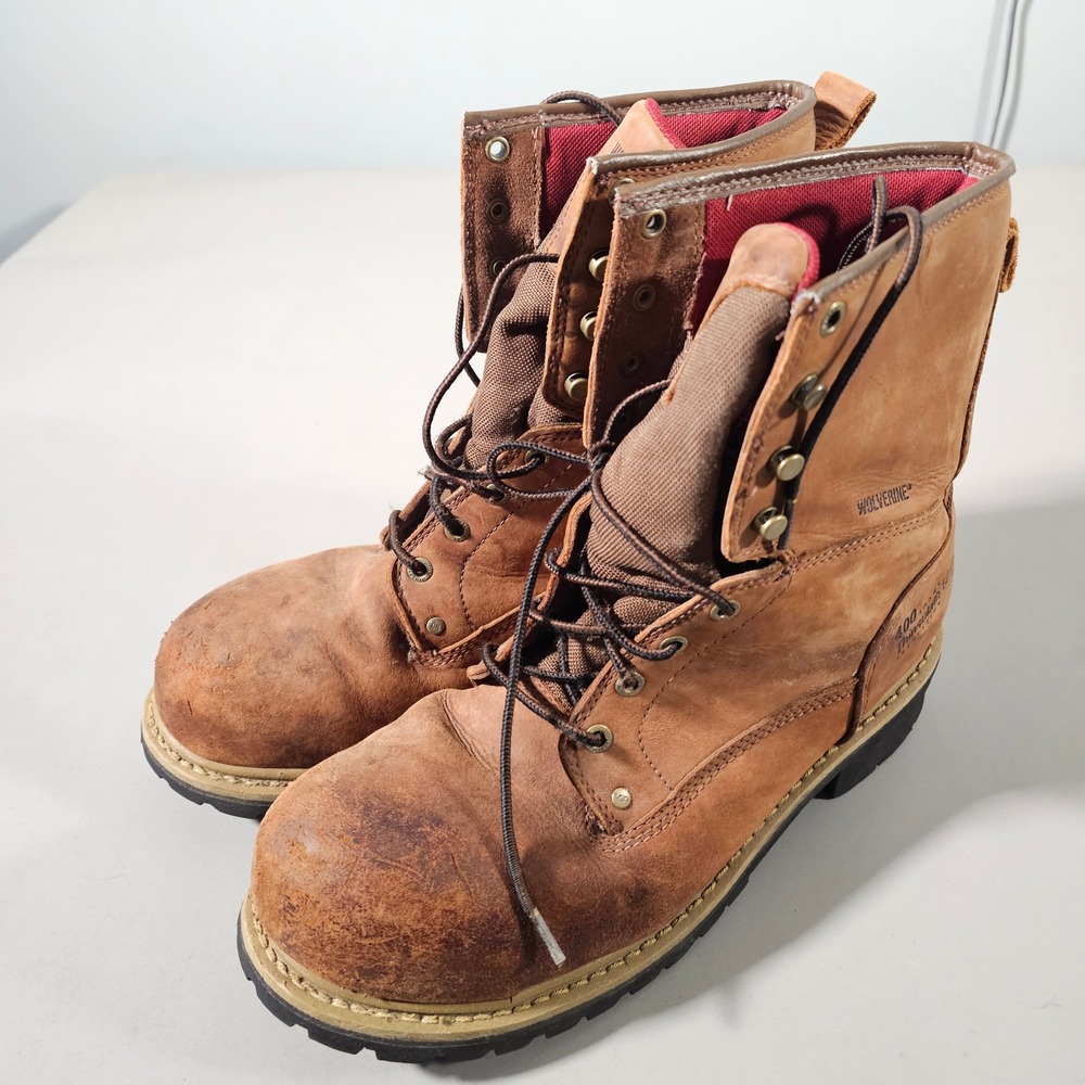 Wolverine Work Boots Men 12EW Brown Waterproof 400g Thinsulate W06077 ASTM EH